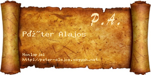 Péter Alajos névjegykártya