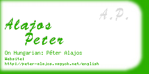 alajos peter business card