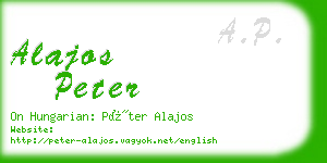 alajos peter business card